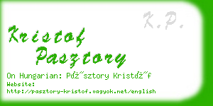 kristof pasztory business card